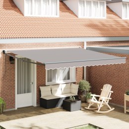 Automatyczna Markiza Chowana vidaXL Jasnoszara 400x300 cm, Materiał do markizy vidaXL na ramę 4x3 m Jasnoszara