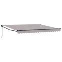 Automatyczna Markiza Chowana vidaXL Jasnoszara 400x300 cm, Materiał do markizy vidaXL na ramę 4x3 m Jasnoszara