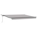 Automatyczna chowana markiza vidaXL z LEDami Jasnoszara 400x350 cm, Wymienny materiał do markizy vidaXL 4x3.5 m Jasnoszary