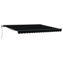 Automatyczna markiza chowana vidaXL Czarna 400x350 cm, Materiał zastępczy markizy vidaXL do ramy 4x3.5 m Czarny