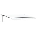 Automatyczna markiza chowana z LED Biała 400x350 cm, Materiał wymienny markizy vidaXL 4x3.5 m Biały