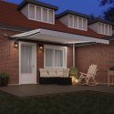 Automatyczna markiza chowana z LED Biała 400x350 cm, Materiał wymienny markizy vidaXL 4x3.5 m Biały