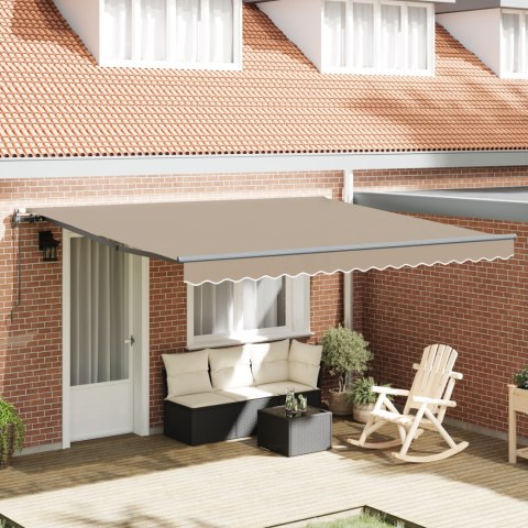 Automatyczna markiza vidaXL Beżowa 400x350 cm, Materiał do wymiany markizy vidaXL na ramę 4x3.5 m Beżowy