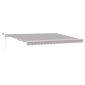 Chowana markiza automatyczna jasnoszara 400x350 cm, Wymienny materiał do markizy vidaXL 4x3.5 m jasnoszara