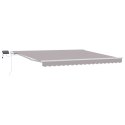Markiza Ręczna vidaXL z LED Jasnoszary 400x350 cm, Materiał do wymiany markizy vidaXL dla ramy 4x3.5 m Jasnoszary