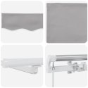 Markiza Ręczna vidaXL z LED Jasnoszary 400x350 cm, Materiał do wymiany markizy vidaXL dla ramy 4x3.5 m Jasnoszary