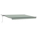 Markiza chowana vidaXL z LED zielona i biała 400x300 cm, Materiał do wymiany w markizie vidaXL na ramę 4x3 m zielona i biała