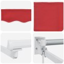 Markiza manualna chowana vidaXL Czerwona 400x300 cm, Materiał zastępczy do markizy vidaXL dla stelaża 4x3 m Czerwony