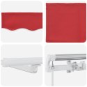 Markiza ręczna vidaXL z LED Czerwona 400x300 cm, Materiał wymienny do markizy vidaXL na ramę 4x3 m Czerwona