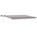 Markiza ręczna vidaXL z LED jasnoszara 400x350 cm, Materiał zamienny do markizy vidaXL na ramę 4x3,5 m jasnoszary