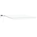 Ręczna chowana markiza vidaXL z LED Biała 400x350 cm, Wymienna tkanina do markizy vidaXL dla ramy 4x3.5 m Biała