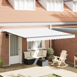 Ręczna markiza chowana biała 400x350 cm, Materiał wymienny do markizy vidaXL dla ramy 4x3,5 m biała