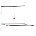 Ręczna markiza chowana vidaXL czarna 400x350 cm, Materiał zastępczy vidaXL do ramy 4x3,5 m czarny