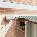 Ręczna markiza chowana vidaXL z LED w zielono-białe 400x300 cm, Materiał zastępczy markizy vidaXL dla ramy 4x3 m Zielona i Biała