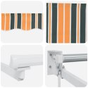 Ręczna markiza vidaXL chowana Zielona i Żółta 400x300 cm, Materiał wymienny do markizy vidaXL na ramę 4x3 m Zielona i Żółta