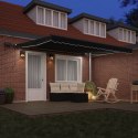 Ręczna markiza vidaXL z LED Czarna 400x350 cm, Materiał wymienny do markizy vidaXL na ramę 4x3,5 m Czarny