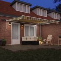 Ręczna markiza vidaXL z LED w zielonym i żółtym kolorze 400x300 cm, Materiał zamienny markizy vidaXL do ramy 4x3 m w zielonym i 