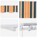 Ręczna markiza vidaXL z LED w zielonym i żółtym kolorze 400x300 cm, Materiał zamienny markizy vidaXL do ramy 4x3 m w zielonym i 
