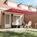 VidaXL Automatyczna Markiza Chowana Czerwona 400x300 cm, vidaXL Materiał zastępczy do markizy 4x3 m Czerwona