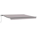 VidaXL Automatyczna Markiza Chowana Jasnoszara 400x350 cm, vidaXL Materiał do wymiany do ramy 4x3,5 m Jasnoszara