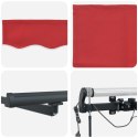 VidaXL Automatyczna Markiza Rozsuwana z LED Czerwona 400x300 cm, vidaXL Tkanina do markizy do ramy 4x3 m Czerwona