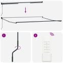 VidaXL Automatyczna chowana markiza Czarna 450x300 cm, vidaXL Tkanina wymienna markizy do ramy 4.5x3 m Czarna