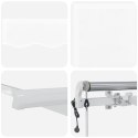 VidaXL Automatyczna chowana markiza biała 400x350 cm, vidaXL Materiał do wymiany markizy dla ramy 4x3.5 m białej