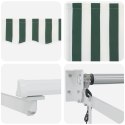 VidaXL Automatyczna chowana markiza zielono-biała 400x300 cm, vidaXL Materiał zamienny dla markizy do stelaża 4x3 m zielono-biał