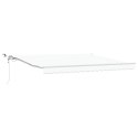VidaXL Automatyczna markiza chowana z LED biała 400x350 cm, vidaXL Materiał wymienny markizy na ramę 4x3.5 m biała