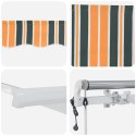 VidaXL Automatyczna markiza chowana zielono-żółta 400x300 cm, vidaXL Materiał wymienny do markizy na ramę 4x3 m zielono-żółty