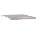 VidaXL Automatyczna retrakcyjna markiza jasnoszara 400x300 cm, vidaXL Materiał wymienny markizy do ramy 4x3 m jasnoszary