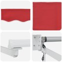 VidaXL Czerwona Automatyczna Markiza Chowana 400x300 cm, vidaXL Materiał do wymiany na markizę 4x3 m Czerwony