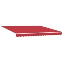 VidaXL Czerwona automatyczna chowana markiza 400x300 cm, vidaXL Materiał zastępczy do markizy 4x3 m czerwona