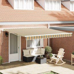 VidaXL Ręczna Markiza Składana Zielono-Żółta 400x300 cm, Fabric Replacement Markiza do Ramy 4x3 m Zielono-Żółta