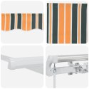 VidaXL Ręczna Markiza Składana Zielono-Żółta 400x300 cm, Fabric Replacement Markiza do Ramy 4x3 m Zielono-Żółta