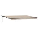 Automatyczna markiza chowana vidaXL z LED Beżowa 500x300 cm, Materiał do wymiany markizy vidaXL na stelaż 5x3 m Beżowy