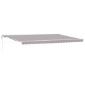 Automatyczna markiza vidaXL Jasnoszara 500x300 cm, Materiał do wymiany markizy vidaXL dla ramy 5x3 m Jasnoszara