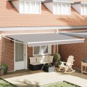 Automatyczna markiza vidaXL jasnoszara 450x300 cm, Materiał zamienny do markizy vidaXL dla ramy 4,5x3 m jasnoszara