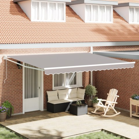 Automatyczna markiza vidaXL jasnoszara 450x300 cm, Materiał zamienny do markizy vidaXL dla ramy 4,5x3 m jasnoszara