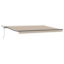 Automatyczna składana markiza vidaXL z LED w kolorze beżowym 450x300 cm, Materiał wymienny markizy vidaXL na stelaż 4,5x3 m w ko