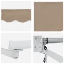 Beżowa markiza chowana vidaXL 450x300 cm, Materiał do wymiany markizy vidaXL do stelaża 4.5x3 m Beżowy