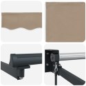 Beżowa ręczna markiza chowana vidaXL 450x300 cm, Materiał zastępczy do markizy vidaXL dla ramy 4.5x3 m w kolorze beżowym