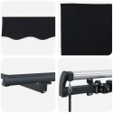 Manualna markiza vidaXL Czarna 500x300 cm, Materiał na wymianę markizy vidaXL dla ramy 5x3 m Czarny