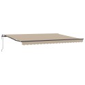 Markiza Automatyczna Beżowa 450x300 cm, Materiał do wymiany markizy na ramie 4.5x3 m Beżowy