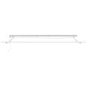 Markiza chowana vidaXL z LED Biała 450x300 cm, Tkanina do markizy vidaXL do ramy 4.5x3 m Biała