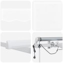 Markiza chowana vidaXL z LED Biała 450x300 cm, Tkanina do markizy vidaXL do ramy 4.5x3 m Biała