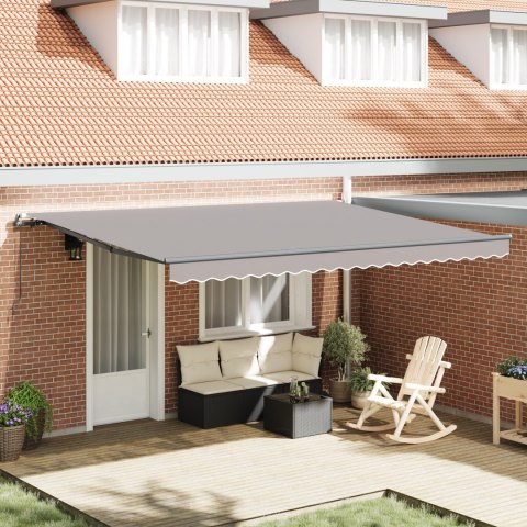 Markiza ręczna vidaXL Jasnoszara 450x300 cm, Materiał do wymiany markizy vidaXL do ramy 4.5x3 m Jasnoszara