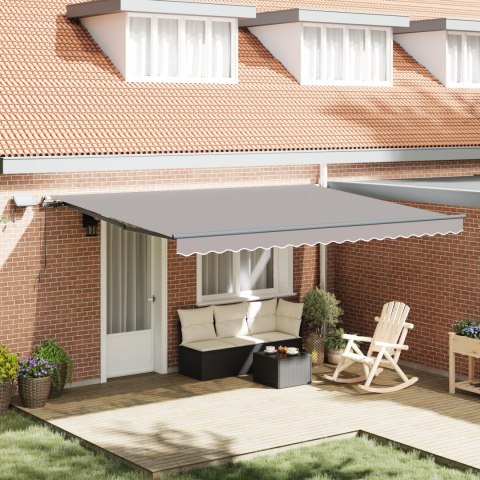 Markiza ręczna vidaXL z LED jasnoszara 450x350 cm, Tkanina zamienna do markizy vidaXL na ramę 4.5x3.5 m jasnoszara