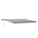 Markiza ręczna vidaXL z LED jasnoszara 450x350 cm, Tkanina zamienna do markizy vidaXL na ramę 4.5x3.5 m jasnoszara