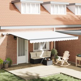 Ręczna markiza chowana vidaXL z LED Biała 450x300 cm, Materiał wymienny do markizy vidaXL dla ramy 4.5x3 m Biały
